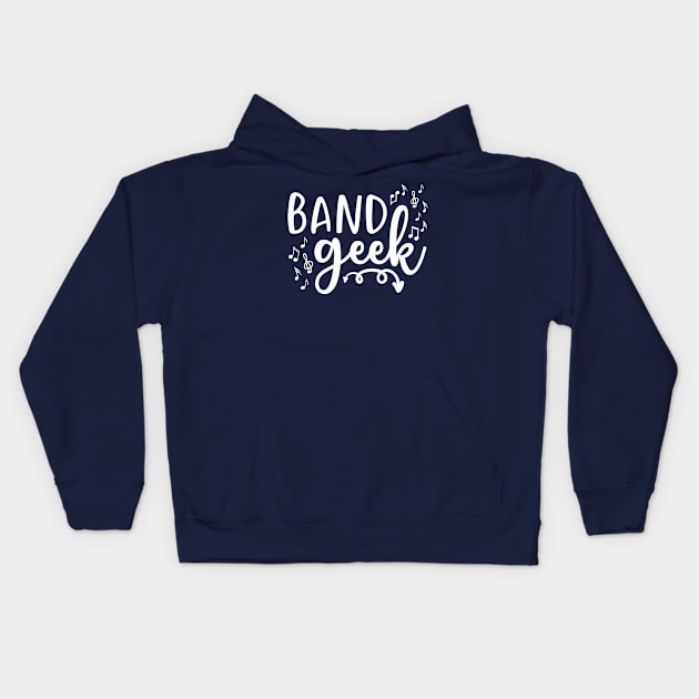 Band Geek Band Woodwind Brass Drum Line Music Kids Hoodie by GlimmerDesigns